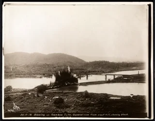 View of the Explosion from Blowing Up the Gamboa Dike During the Construction of the Panama Canal, 1913